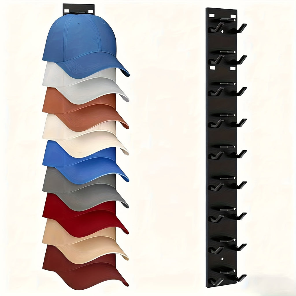 New Cross-Border 1/2/3/4pcs Baseball Cap Storage Rack, No-Drill Strong Adhesive Wall-Mounted Organizer, Suitable for Living Room, Bedroom, Sports Store