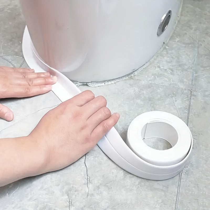 1 Roll Waterproof Self-Adhesive Gel Sealant Tape Suitable for Kitchen Sinks, Bathtub Corners, Stovetops & Shower Floors - Gap Filler Strip for /Wall/Countertop Sealing, DIY Installation, Moistureproof Barrier for Bathroom & Sink Edges