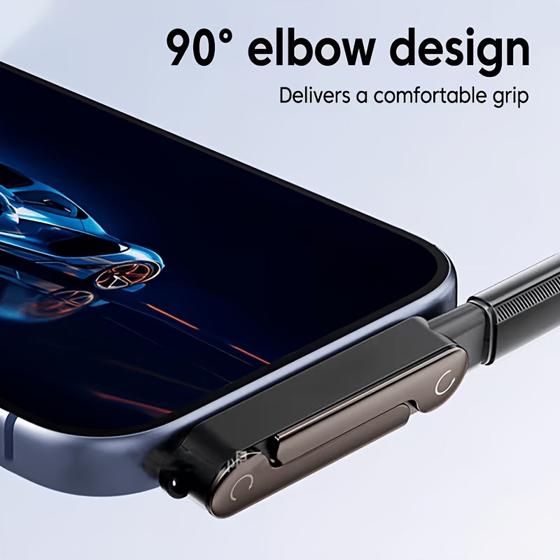 Dual-purpose Phone Stand, Supports 240W Ultra-fast Charging. The 90° Angled Design Allows You to Play Games While Charging Without Blocking Your Hands. Built-in Foldable Phone Holder Enables Free Switching Between Portrait and Landscape Modes