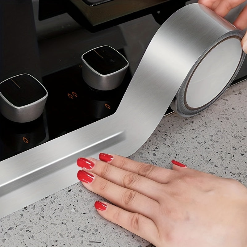 Aluminum Foil Waterproof and Oil-Proof Adhesive Tape, High-Temperature Resistant Kitchen Stove and Sink Gap Filler, Seamless Finishing Tape for Bathroom and Toilet