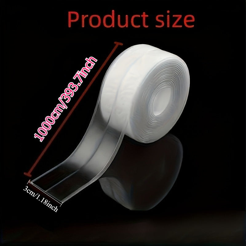 10m Transparent Waterproof Sealing Tape | Ideal for Kitchen and Bathroom Countertops, Toilet Gaps, and Corner Joint Bonding Strips, Perfect for Home Renovation