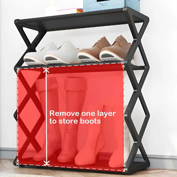 Stylish X-Shape Shoe Rack